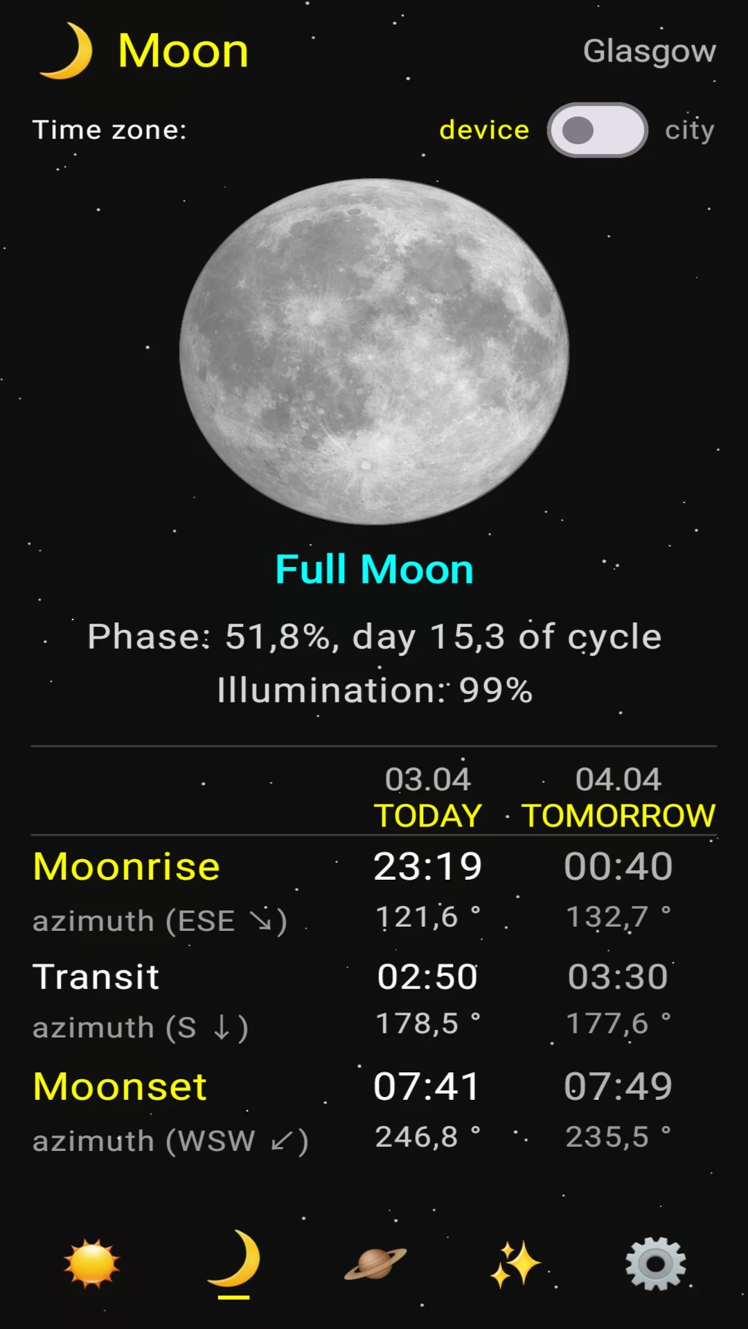 Astronarium: Sun & Moon screenshot